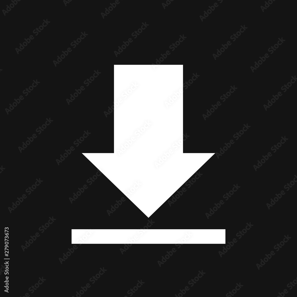 Poster download vector icon, install symbol. download, modern flat button icon for web site or mobile app. 