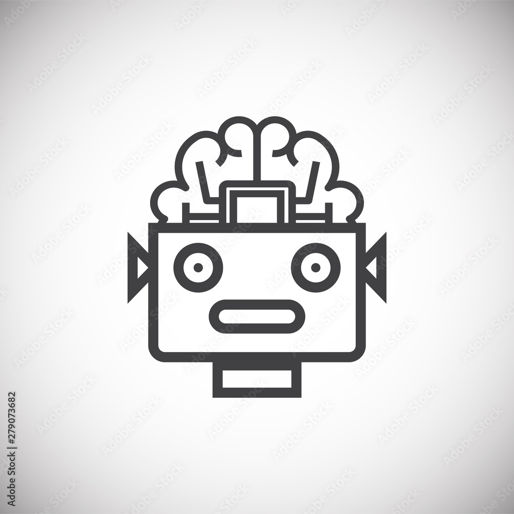 Poster ai icon on background for graphic and web design. simple illustration. internet concept symbol for w