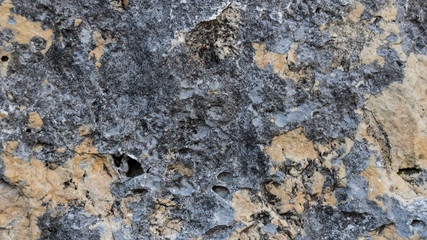 Granite surface texture with moss