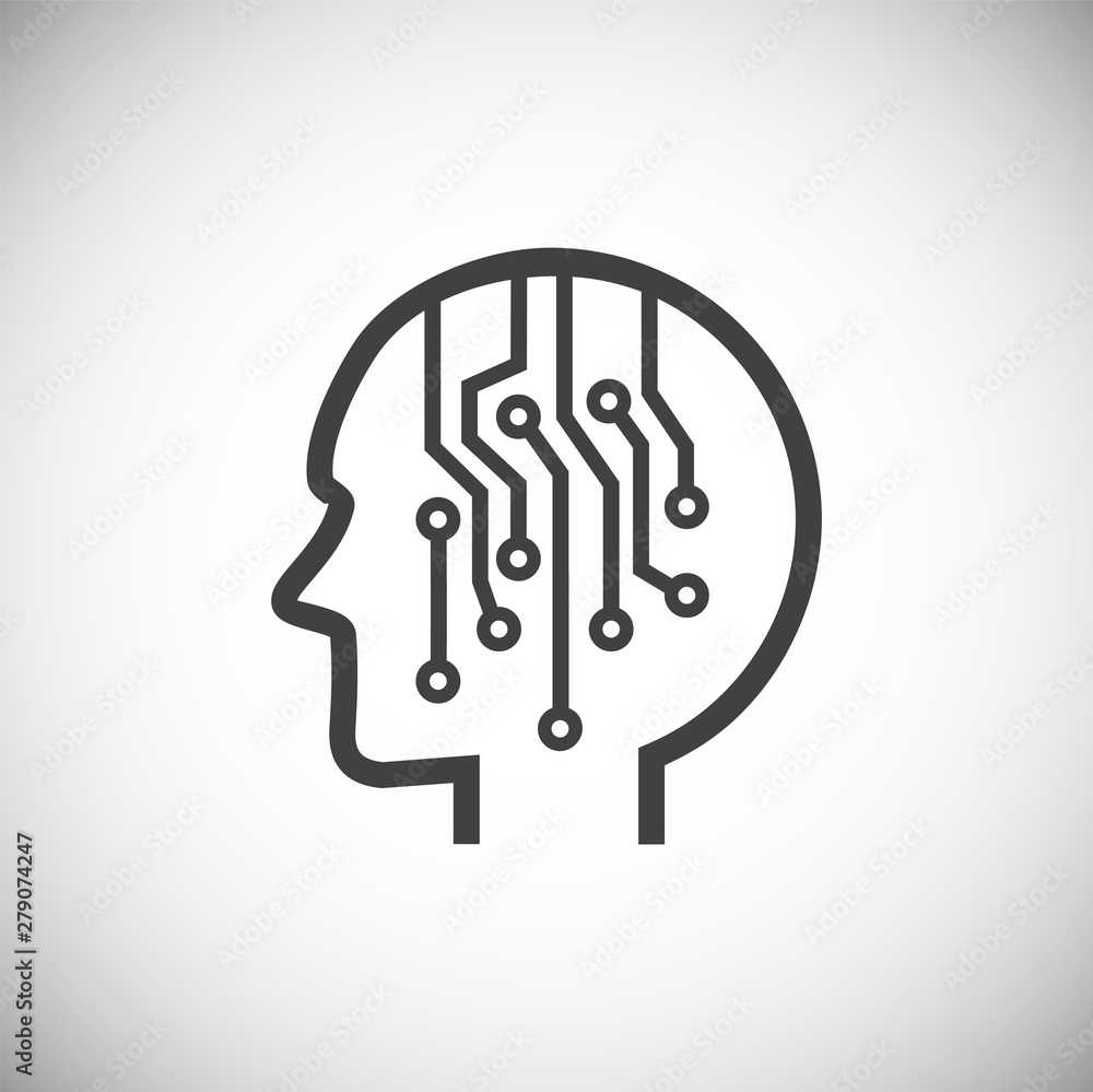 Poster ai icon on background for graphic and web design. simple illustration. internet concept symbol for w