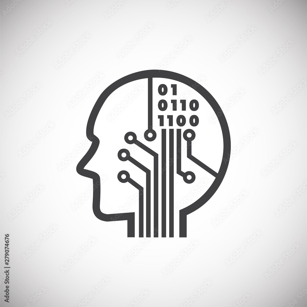 Poster ai icon on background for graphic and web design. simple illustration. internet concept symbol for w