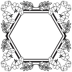 Various shape floral frame, for wallpaper, design, decorative of cards. Vector