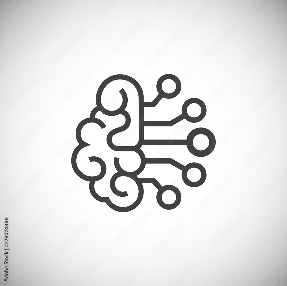 Poster ai icon on background for graphic and web design. simple illustration. internet concept symbol for w