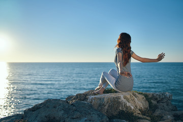 woman on the beach