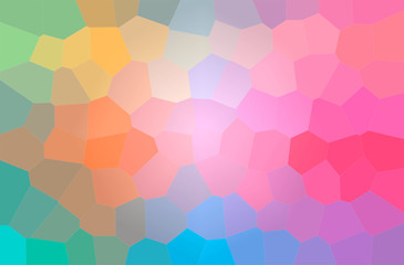 Abstract illustration of blue, green, pink Big Hexagon background