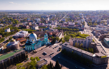 Aerial view of Kursk, Russia