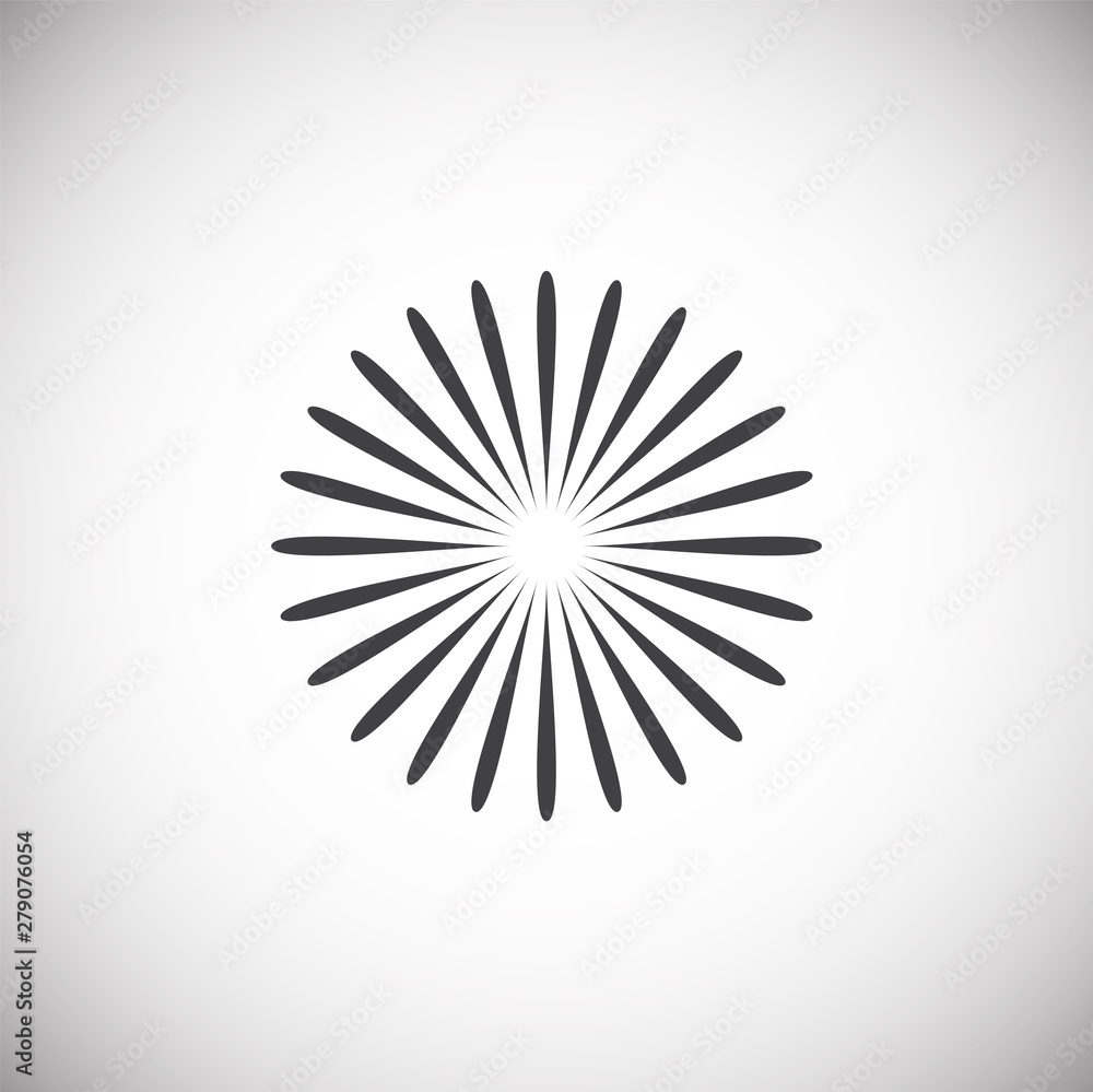 Poster firework related icon on background for graphic and web design. simple illustration. internet concep
