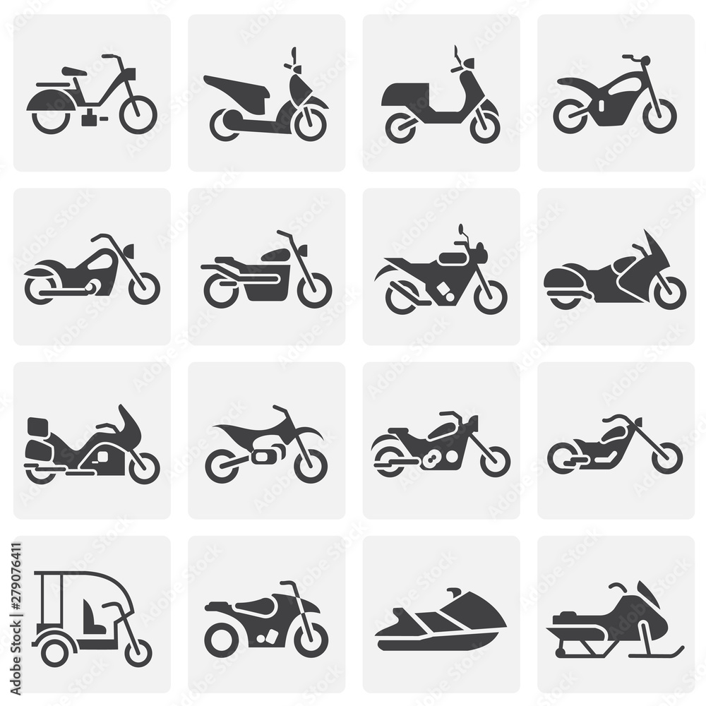 Poster moto related icons set on background for graphic and web design. simple illustration. internet conce