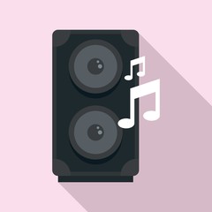 Music speaker icon. Flat illustration of music speaker vector icon for web design