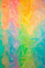 Abstract illustration of green Bristle Brush Oil Paint background