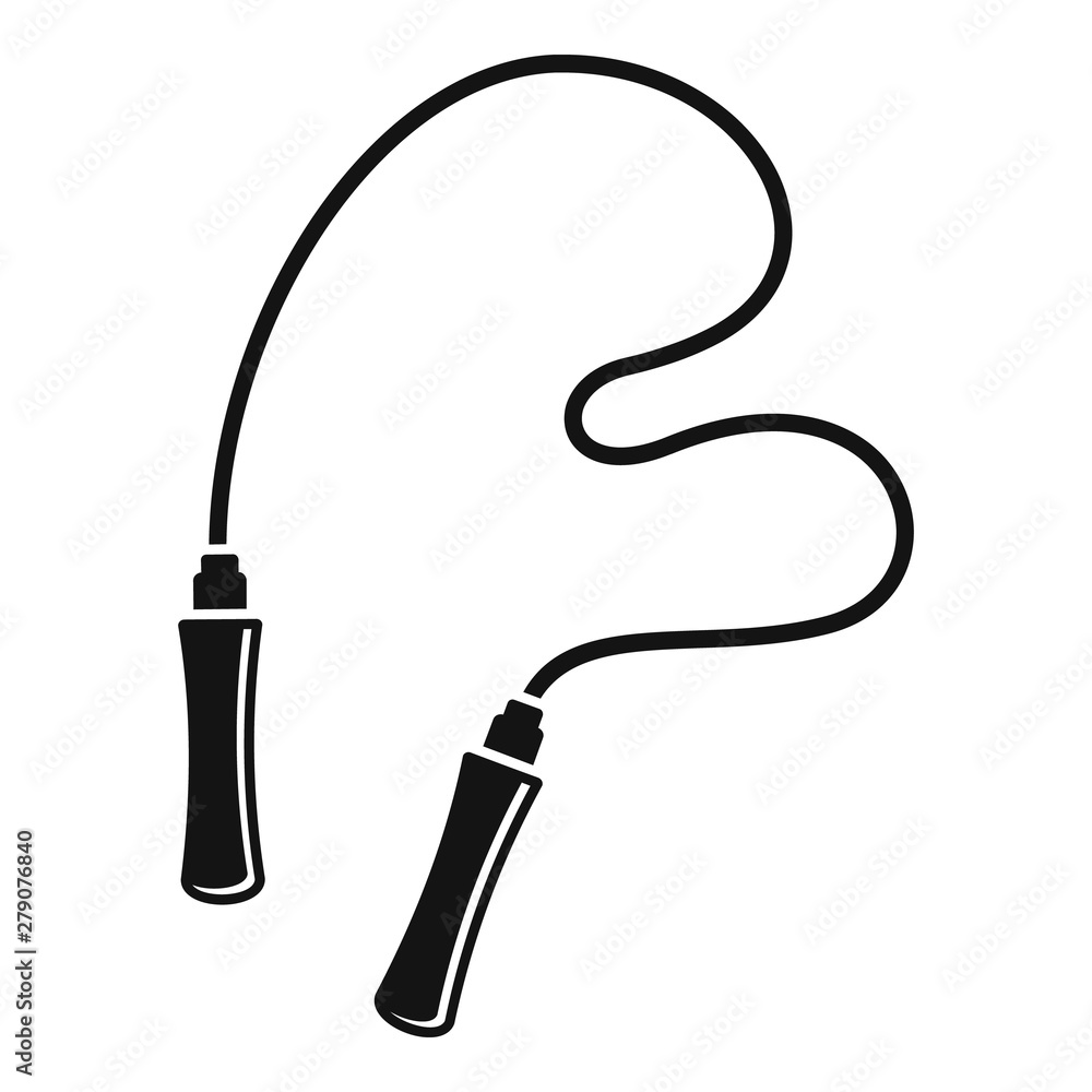 Poster Jumping rope icon. Simple illustration of jumping rope vector icon for web design isolated on white background