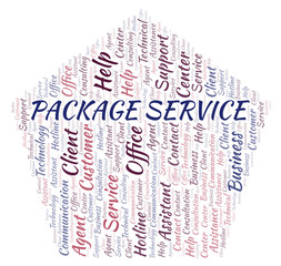 Obraz premium Package Service word cloud.
