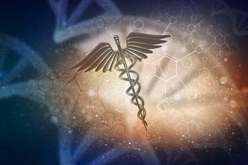 3d illustration Health care and medical logo 