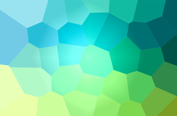 Abstract illustration of blue, green, yellow Giant Hexagon background