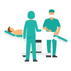 Surgery operation icon. Flat illustration of surgery operation vector icon for web design