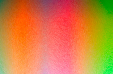 Abstract illustration of green, orange, pink, red Impasto background