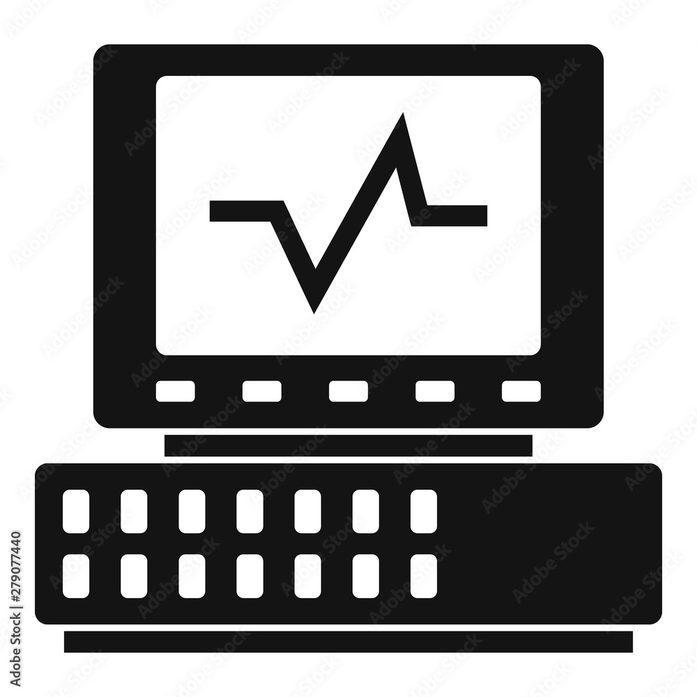 Poster heart monitor icon. simple illustration of heart monitor vector icon for web design isolated on whit