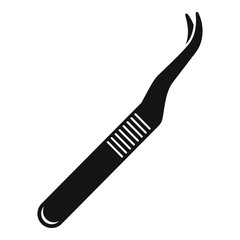 Surgery tweezers icon. Simple illustration of surgery tweezers vector icon for web design isolated on white background