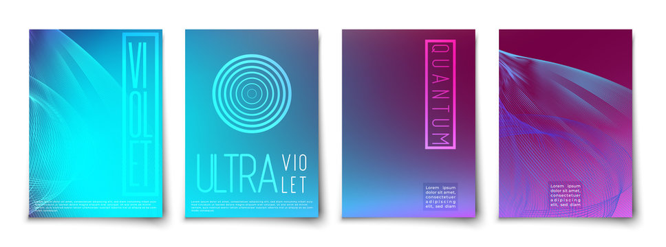 Futuristic neon glowing abstract cover background