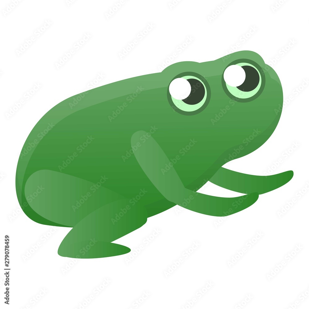 Poster jumping frog icon. cartoon of jumping frog vector icon for web design isolated on white background