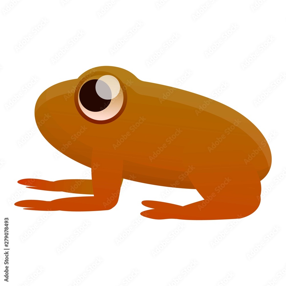 Poster red frog icon. cartoon of red frog vector icon for web design isolated on white background