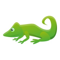 Green reptile icon. Cartoon of green reptile vector icon for web design isolated on white background