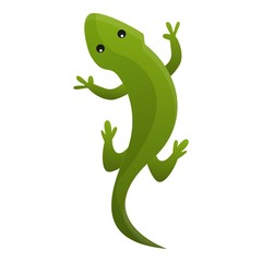 Top view reptile icon. Cartoon of top view reptile vector icon for web design isolated on white background