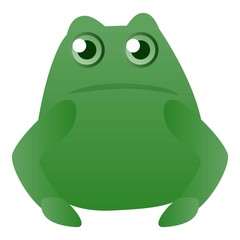 Fat frog icon. Cartoon of fat frog vector icon for web design isolated on white background