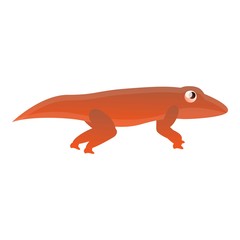 Red reptile icon. Cartoon of red reptile vector icon for web design isolated on white background