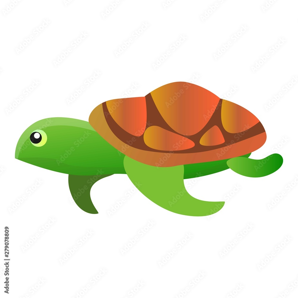 Poster ocean turtle icon. cartoon of ocean turtle vector icon for web design isolated on white background