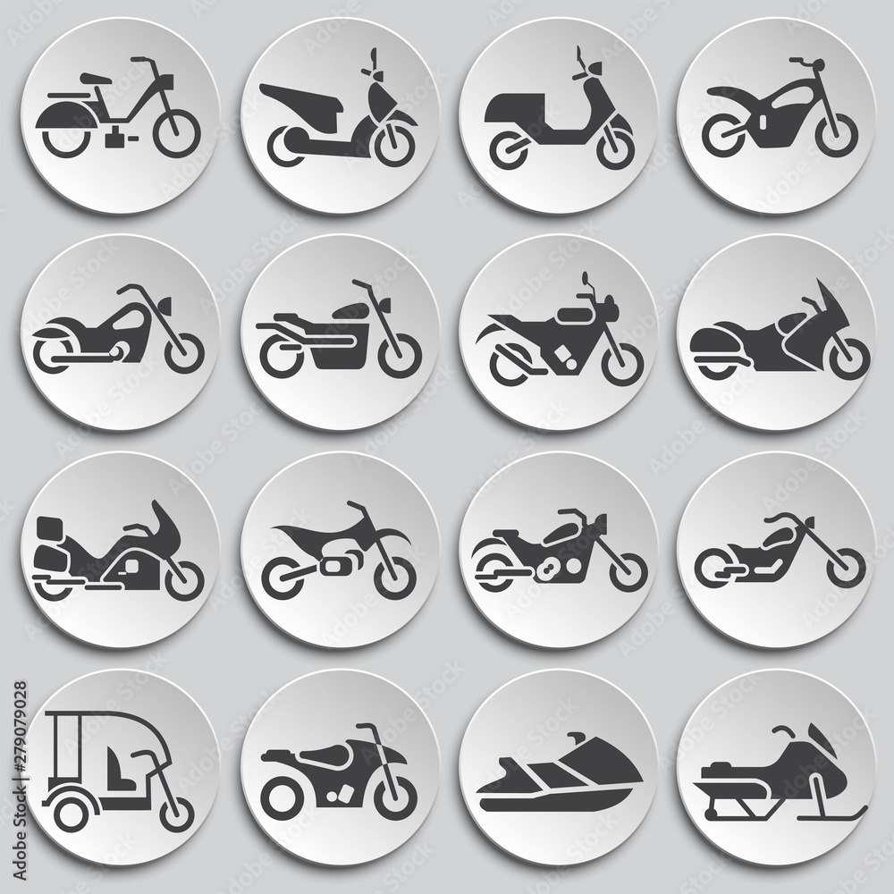 Poster moto related icons set on background for graphic and web design. simple illustration. internet conce