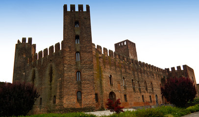 Medieval defense walls of the town of Montagnana, Padua, Italy
