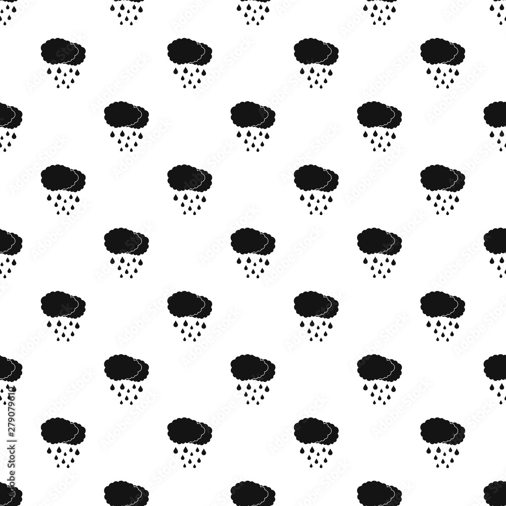 Poster cloud rain pattern seamless vector repeat geometric for any web design