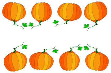 beautiful background with orange pumpkin, beautiful autumn background