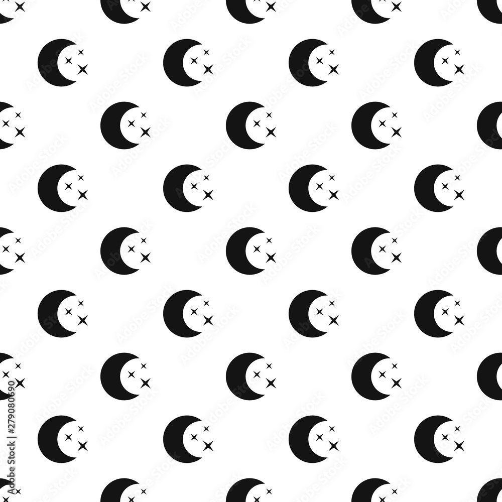 Poster moon night pattern seamless vector repeat geometric for any web design