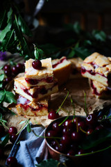 HOMEMADE CHERRY PIE BARS..style rustic.