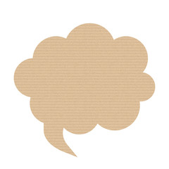 Bubble speech is in the shape of a cloud.