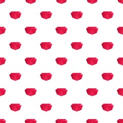 Crimson gem pattern seamless vector repeat for any web design