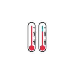 laboratory vector design template, icon set, thermometer