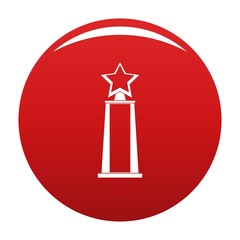 Star award icon. Simple illustration of star award vector icon isolated on white background