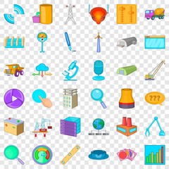 Repair cons set. Cartoon style of 36 repair vector icons for web for any design