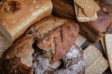 atural bakery products on the table
