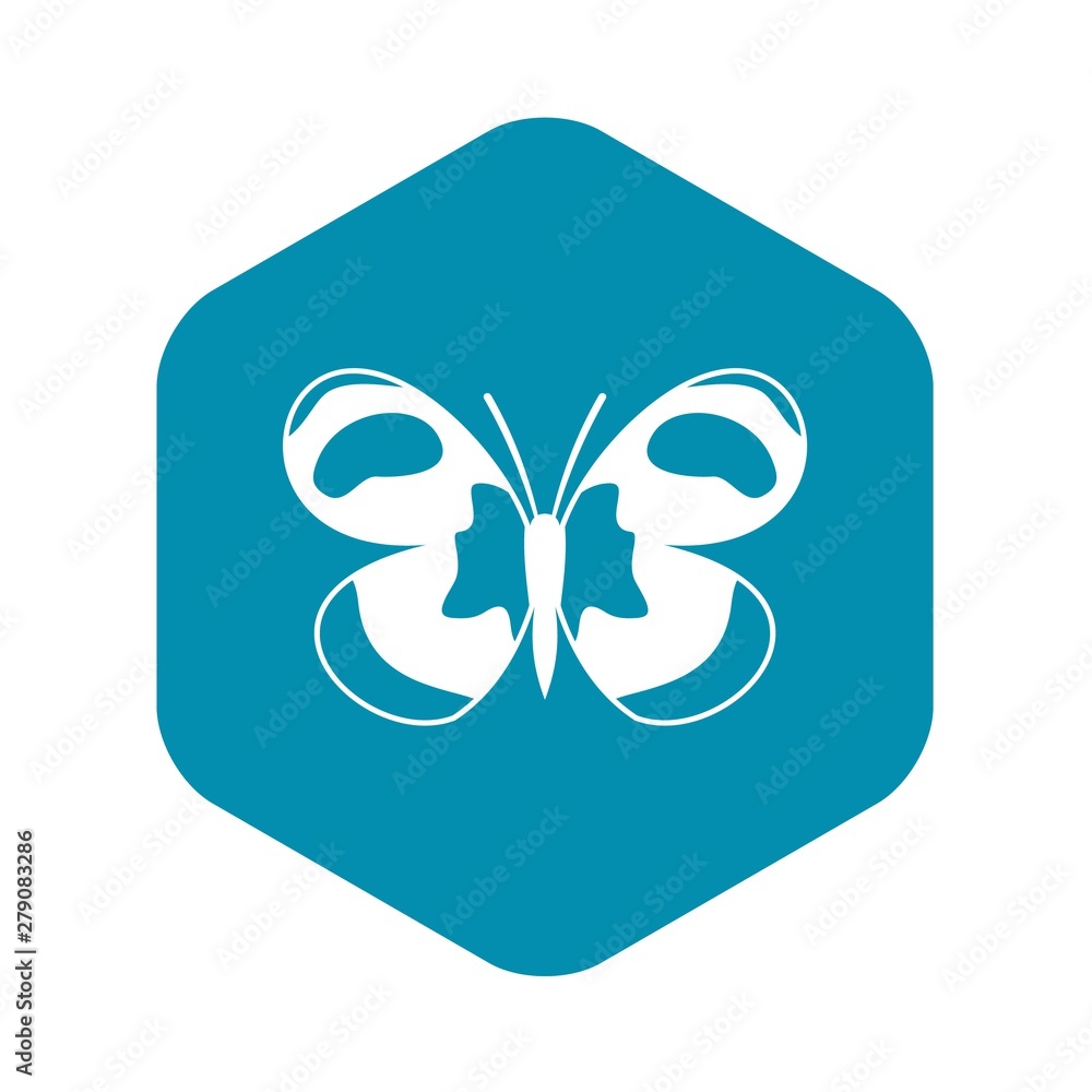 Wall mural Spotted butterfly icon. Simple illustration of spotted butterfly vector icon for web - Wall murals