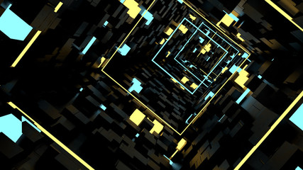 3D illustration Background for advertising and wallpaper in sci fi and fashion party scene. 3D rendering in decorative concept.