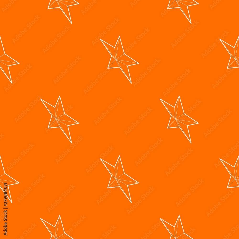 Aufkleber five pointed star pattern vector orange for any web design best
