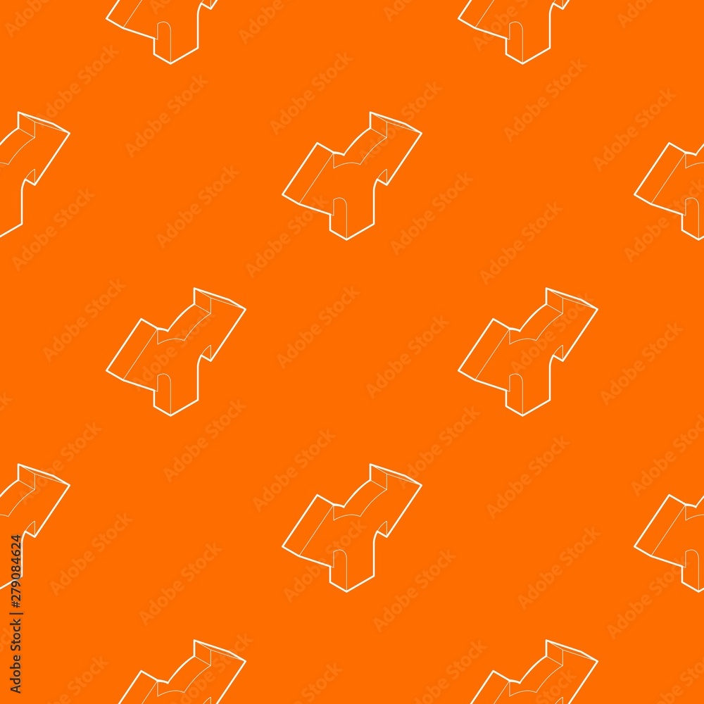 Poster two way direction arrow pattern vector orange for any web design best