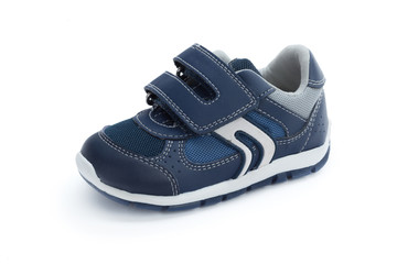 Kids shoes isolated on white background front view