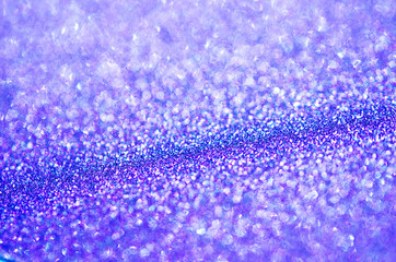 Blue glitter bokeh background. Festive concept. - Image