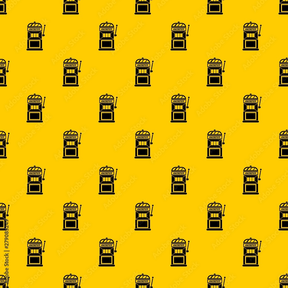Poster gamble machine pattern seamless vector repeat geometric yellow for any design