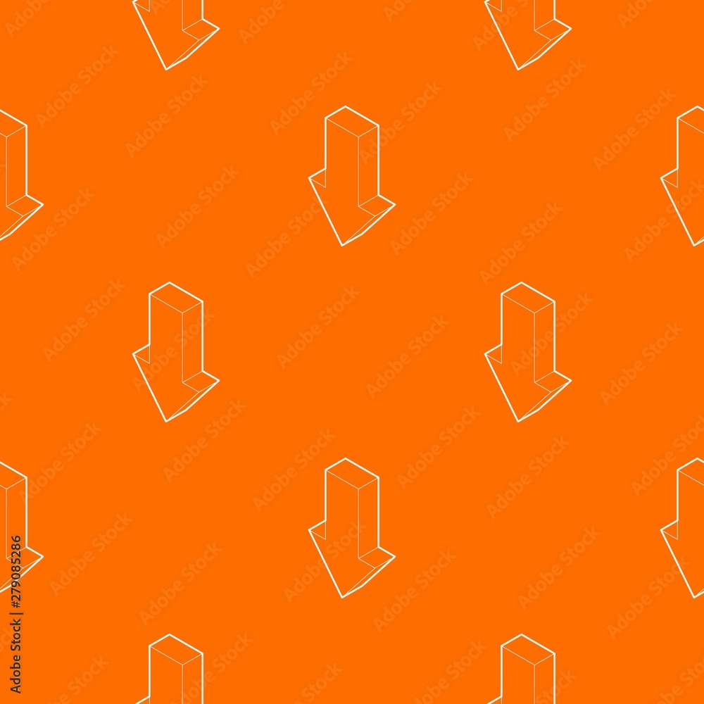 Poster down arrow pattern vector orange for any web design best